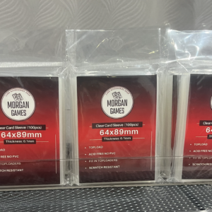 Morgan Games Clear Card Sleeves 64×89mm – 100pcs