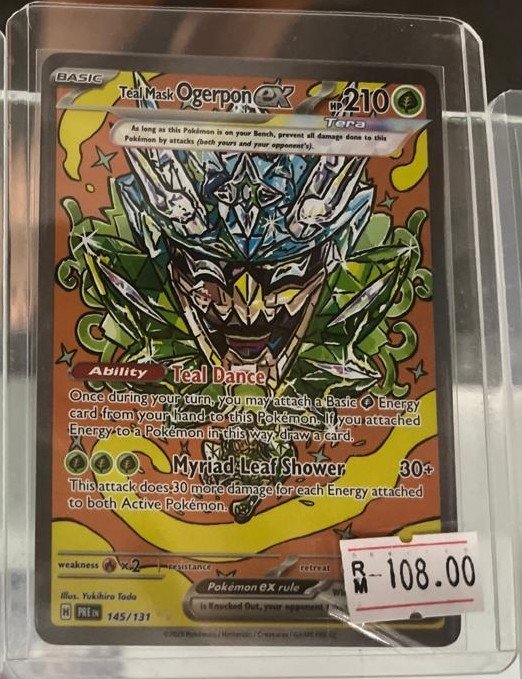 Teal Mask Ogerpon ex 145/131 Special Illustration Rare Prismatic Evolutions Pokémon TCG card