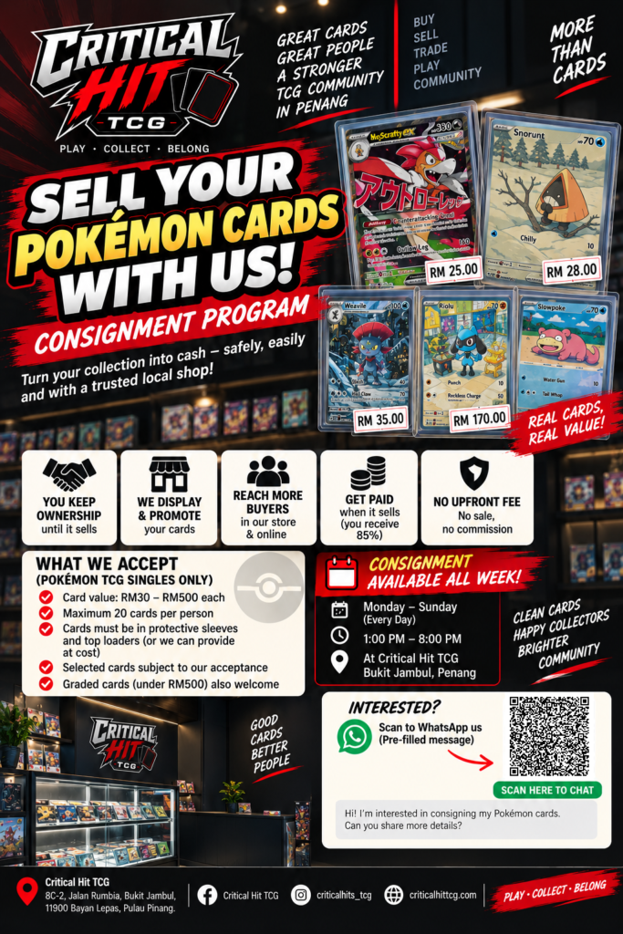 Critical Hit TCG Consignment Event
